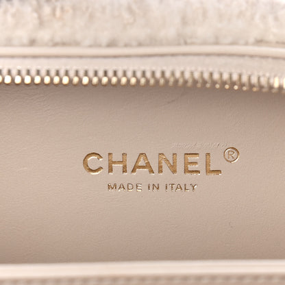 Chanel Shearling Lambskin Quilted Small CC Filigree Vanity Case Beige 6 of 10