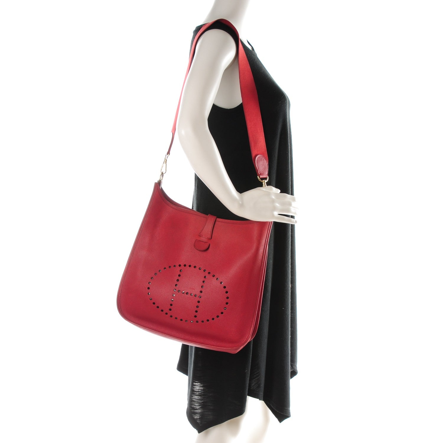Hermes Courchevel Evelyne GM Rouge Vif 2 of 20