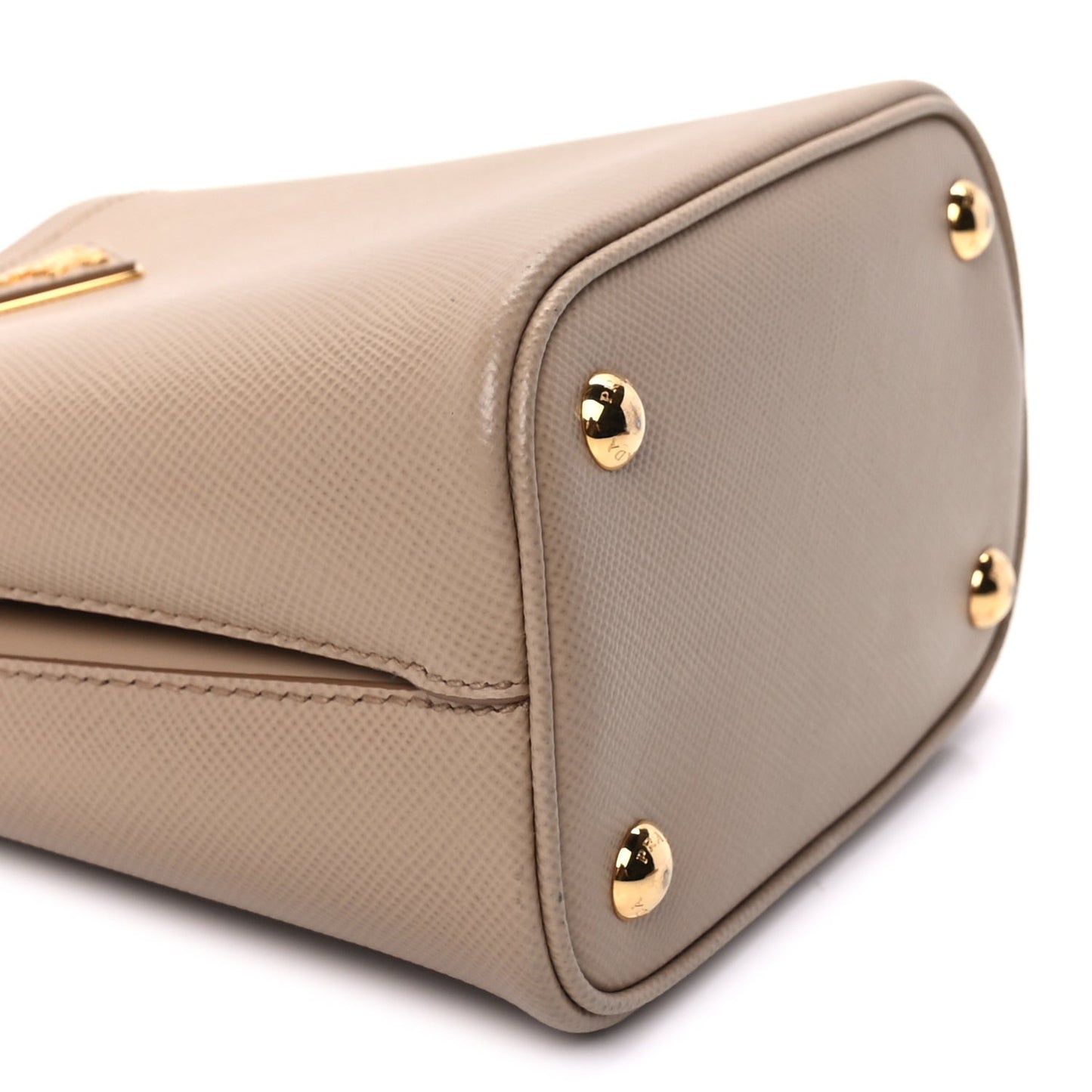 Saffiano Cuir Calfskin Small Panier Bucket Bag Cipria