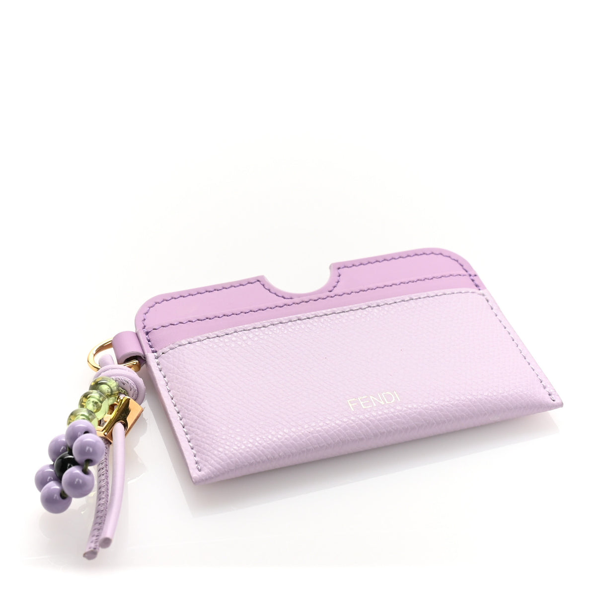 Fendi Vitello Cruise FF Diamonds Card Case Lilac 4 of 6