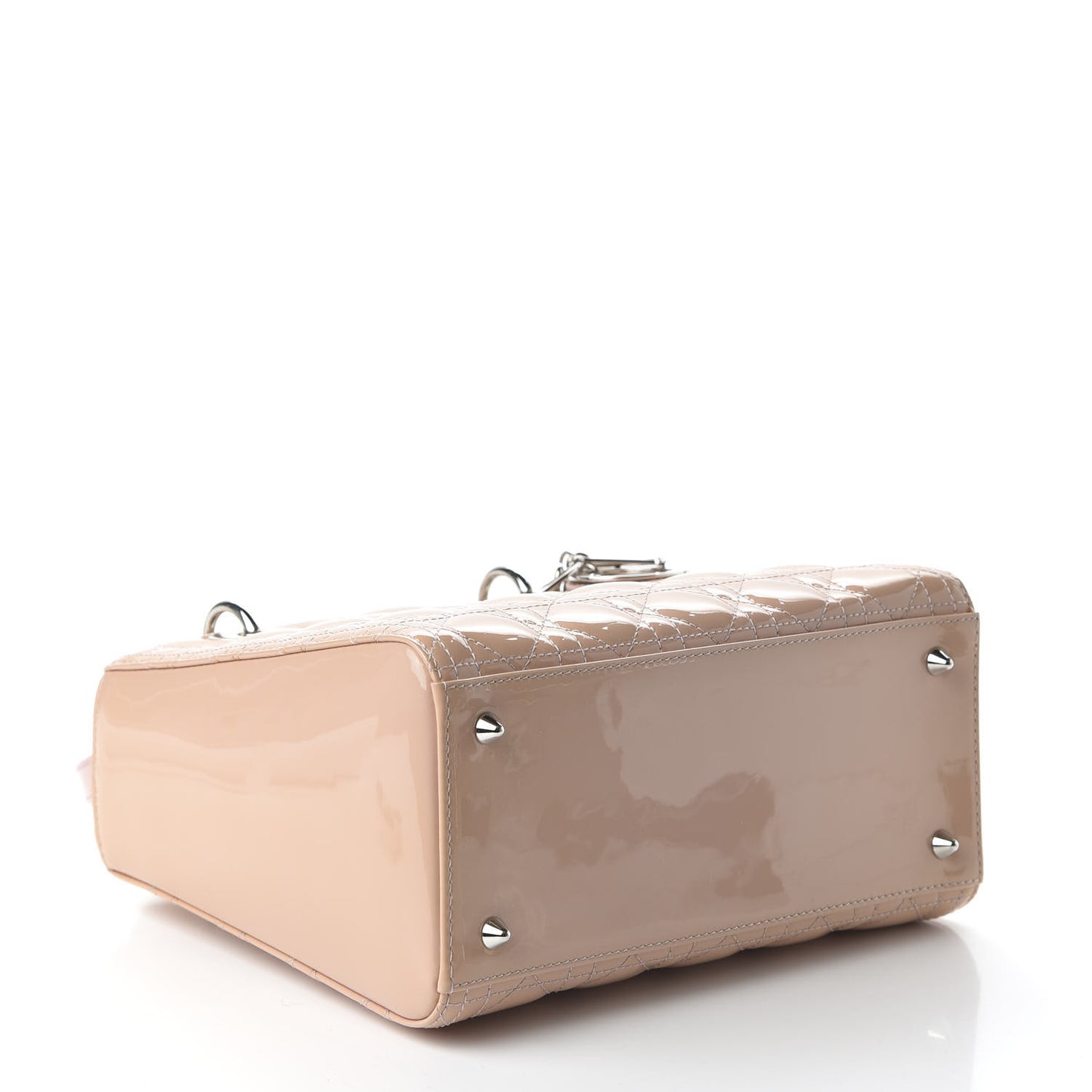 Patent Cannage Medium Lady Dior Rose Clair