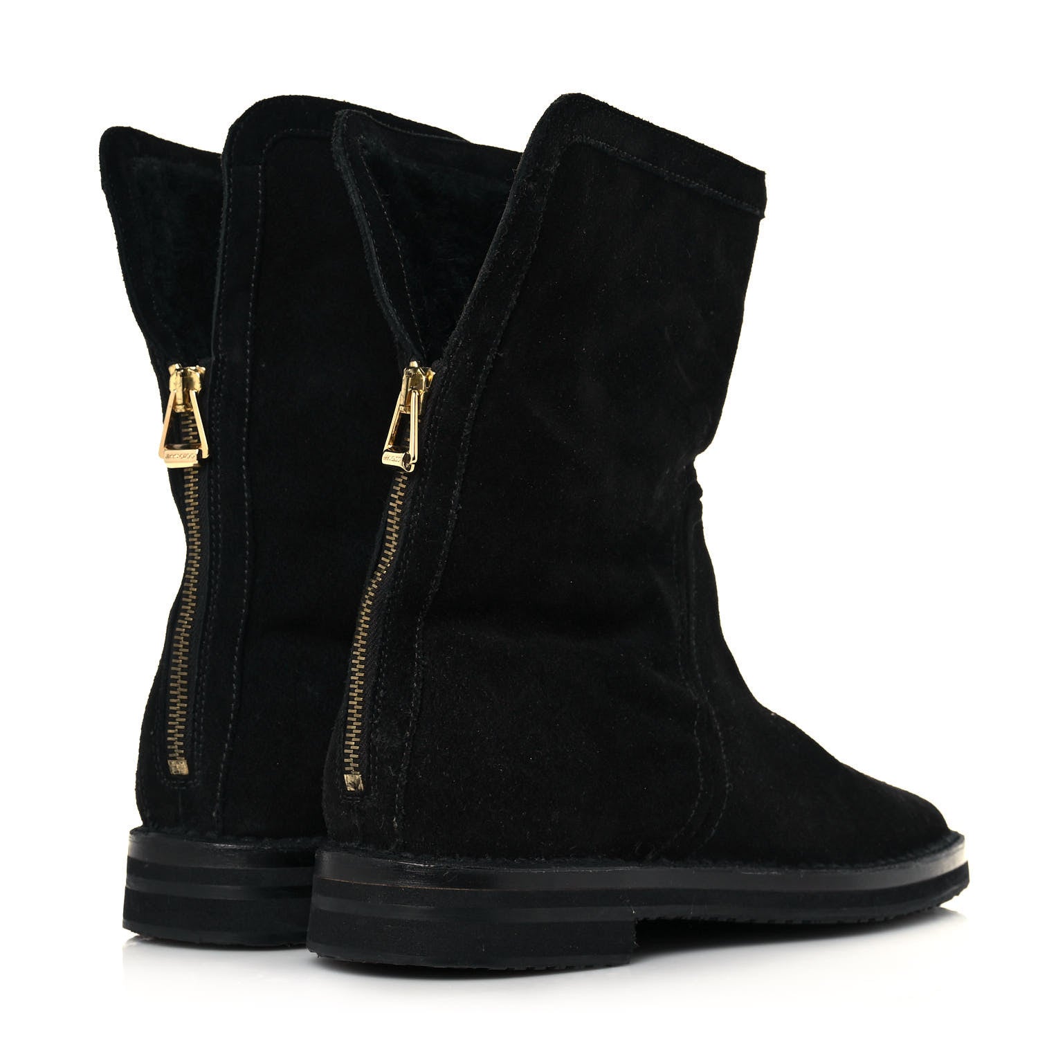Jimmy Choo Suede Zip Boots 38.5 Black 4 of 7