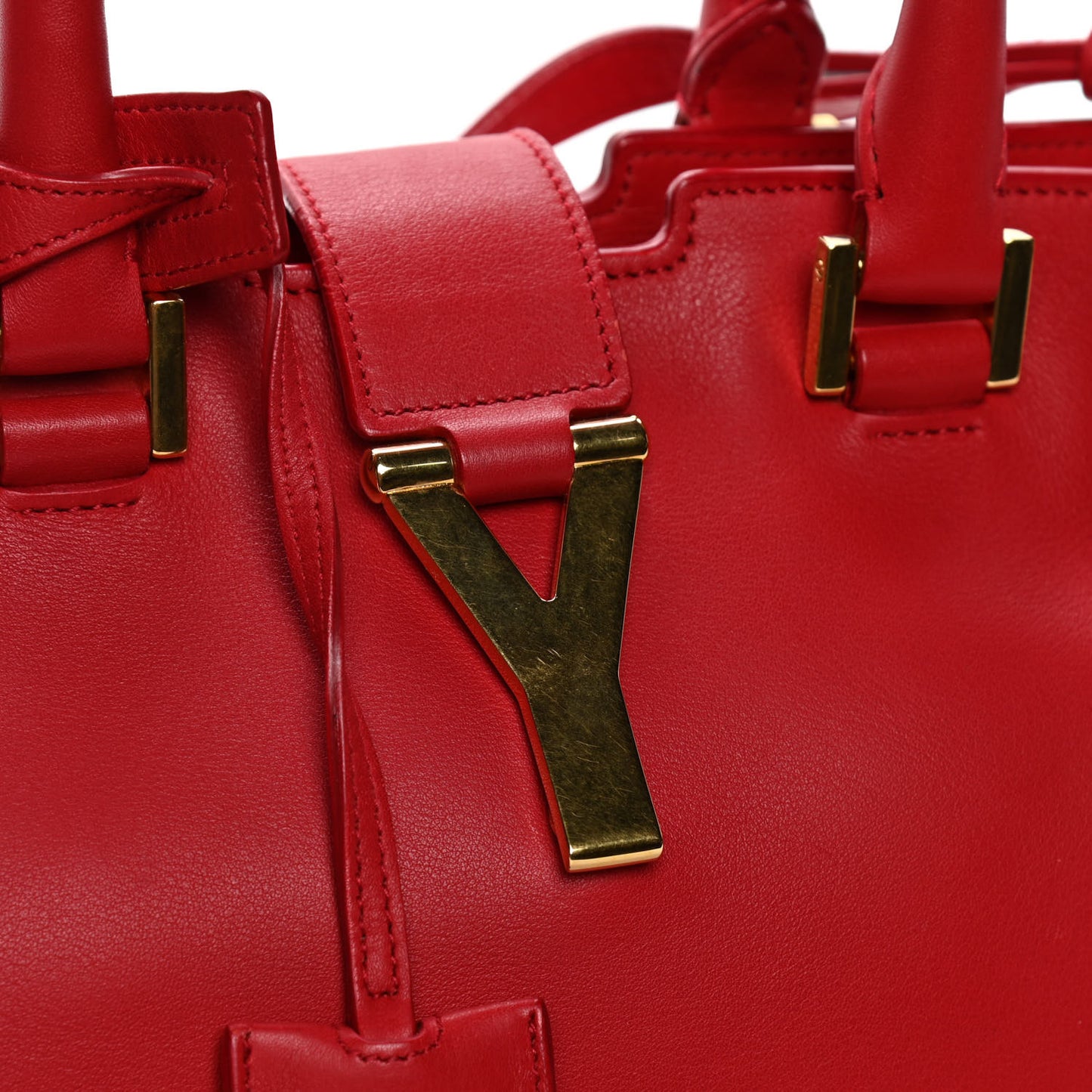 Calfskin Small Classic Y Cabas Red