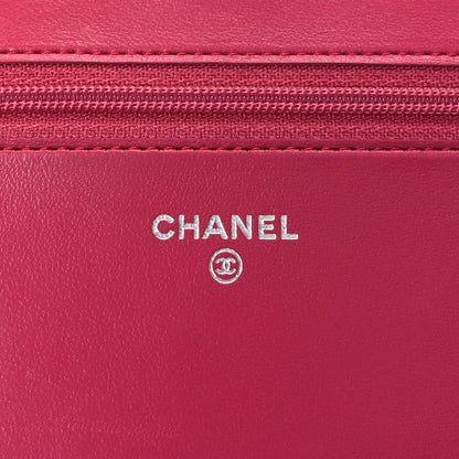 Chanel Lambskin Quilted Boy Wallet On Chain WOC  Pink 5 of 8