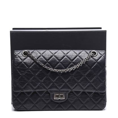 Chanel Aged Calfskin Quilted 2.55 Reissue 226 Flap Navy Blue 10 of 10
