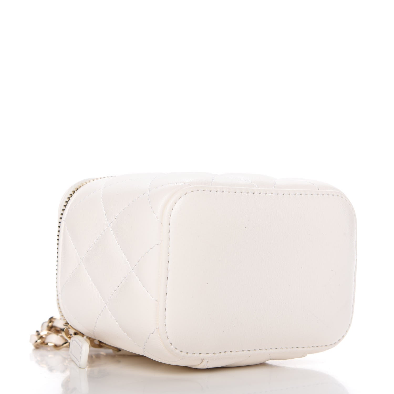 Chanel Lambskin Quilted My Chanel Lady Vanity Case With Chain White 4 of 11
