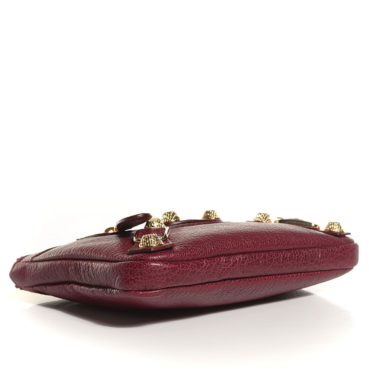 Chevre Hamilton Giant 12 Gold Hardware M Porte-Monnaie Coin Purse Cassis