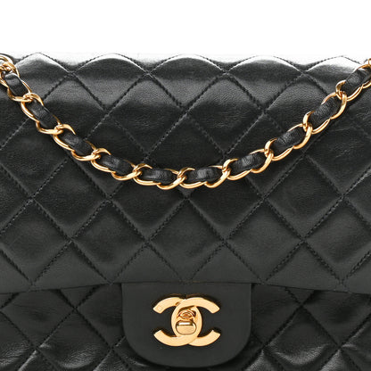 Chanel Lambskin Quilted Medium Double Flap Black 9 of 15