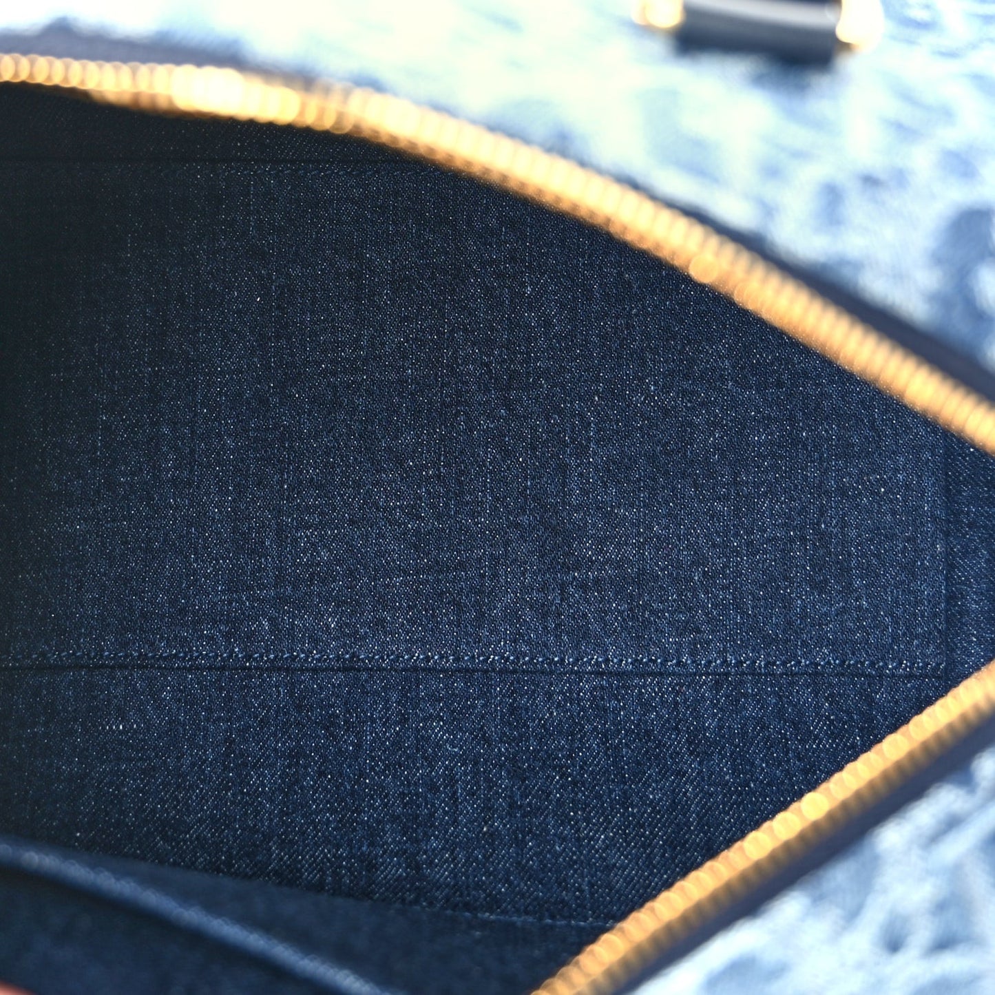 Denim Oblique Groove 25 Bag Blue Denim