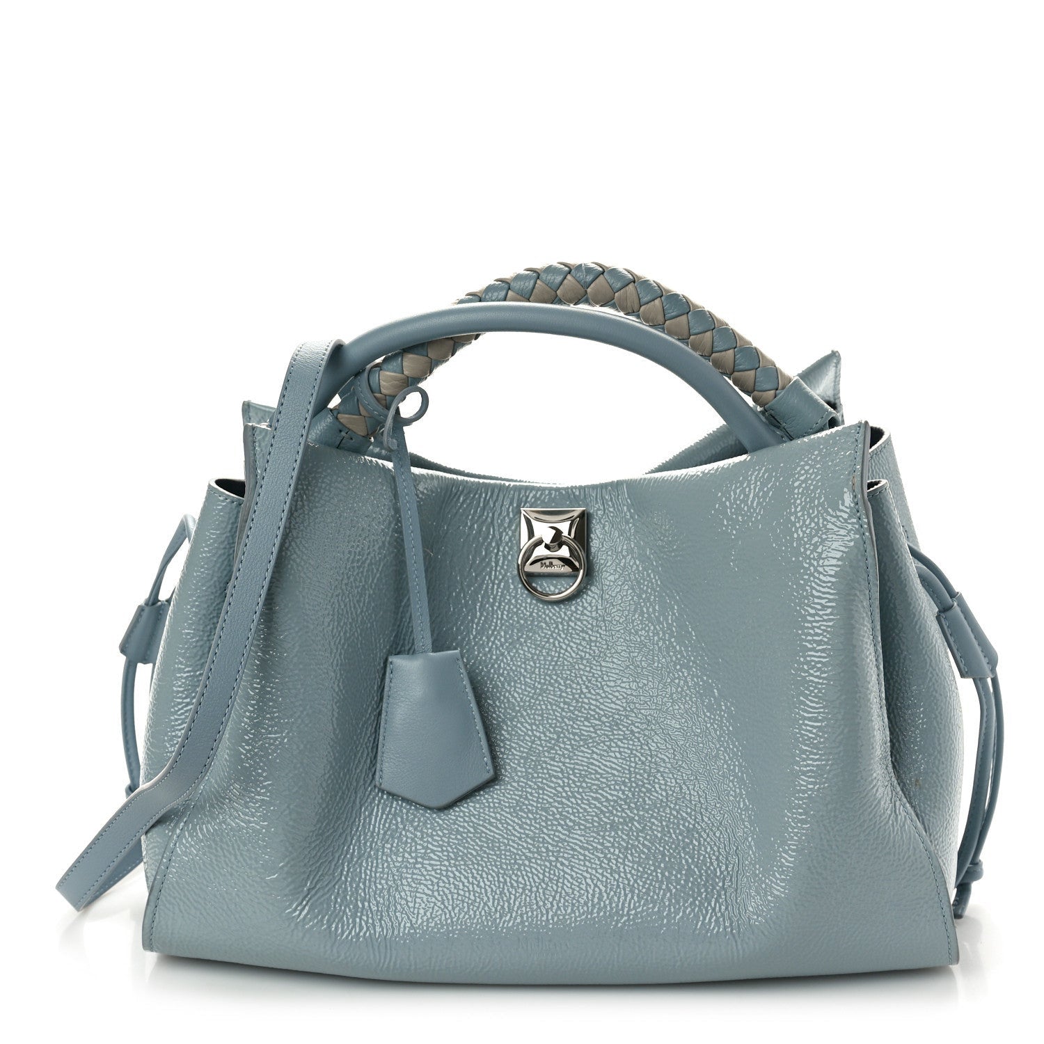 Mulberry MULBERRY Spongy Patent Iris Tote Cloud 1 of 7