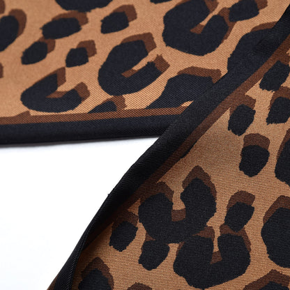 Louis Vuitton Silk Leopard Bandeau Scarf Marron 6 of 6