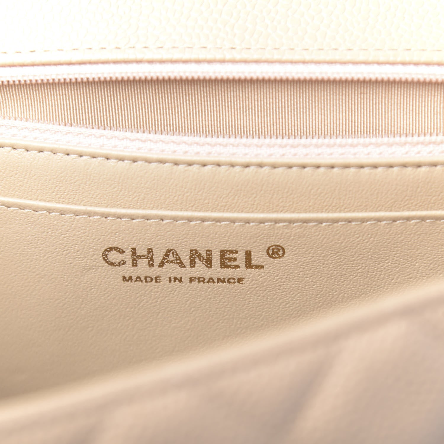 Chanel Caviar Quilted Jumbo Single Flap Beige Clair 6 of 11