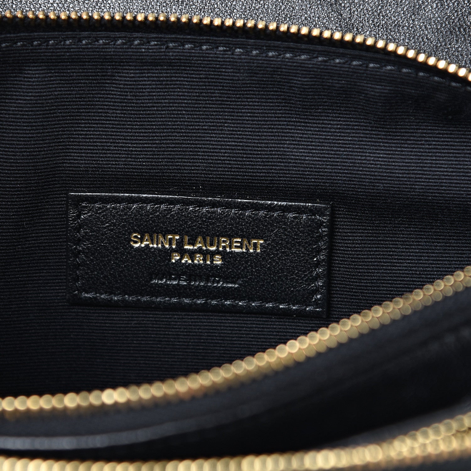 Saint Laurent Lambskin Diamond Quilted Monogram Angie Chain Bag Black 7 of 17