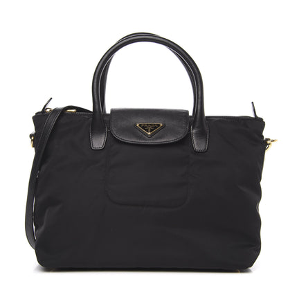 Prada Saffiano Tessuto Nylon Tote Black 1 of 10