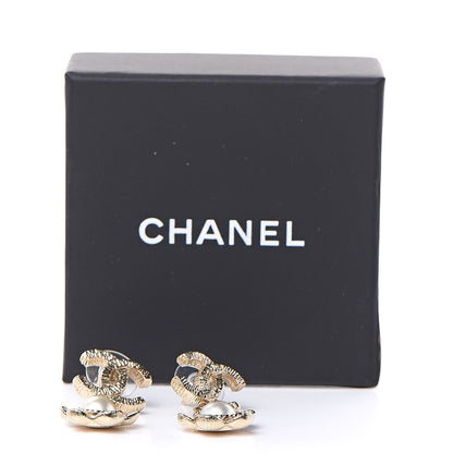 Chanel Pearl Camellia CC Drop Earrings Gold 6 of 6