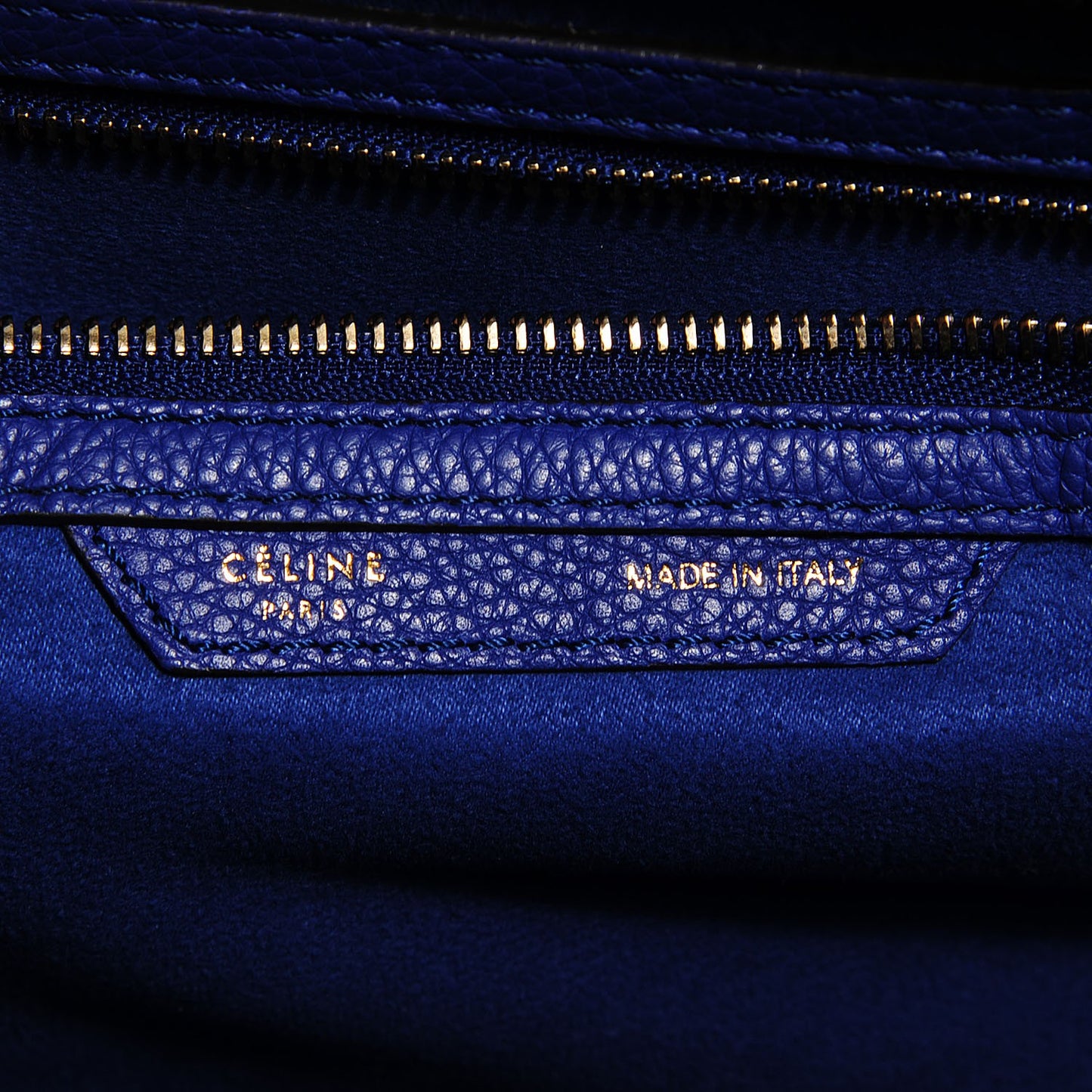 Drummed Calfskin Mini Luggage Indigo