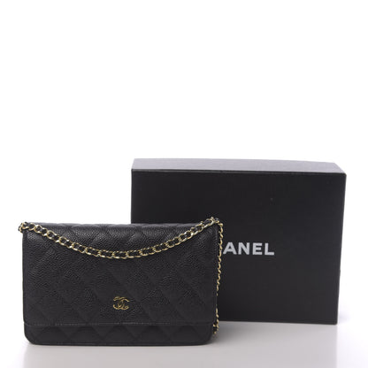 Chanel Caviar Quilted Wallet On Chain WOC Black 12 of 12