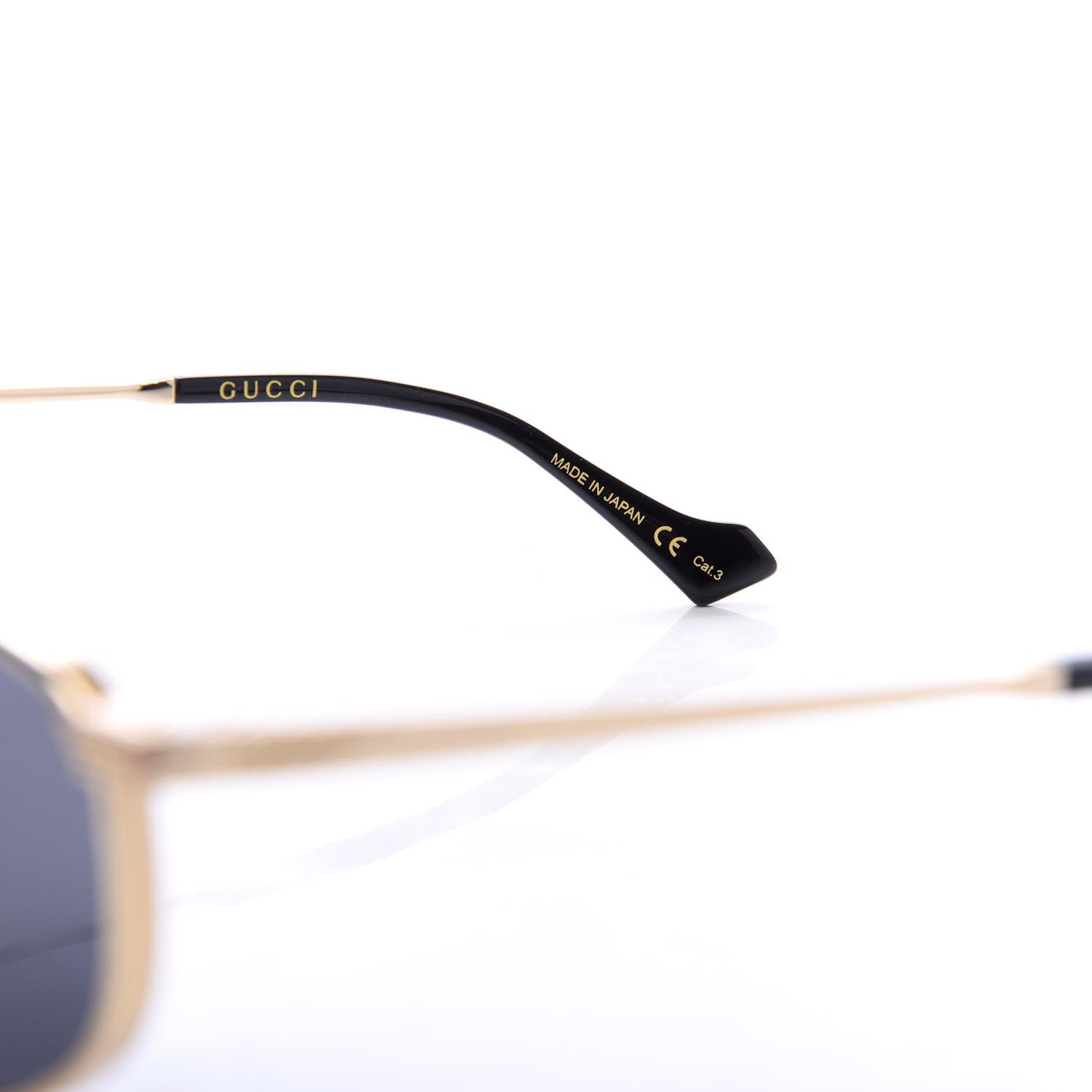 Metal Mens Squared Aviator Sunglasses GG0841S Gold