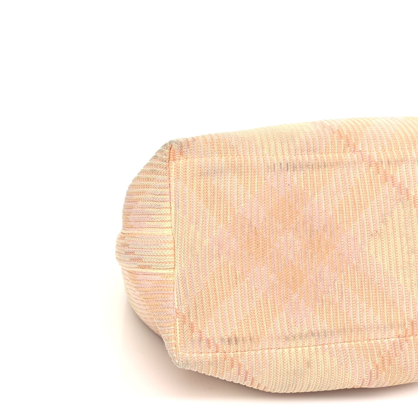 Canvas Knitted Check Medium Peg Duffle Bag Sherbert