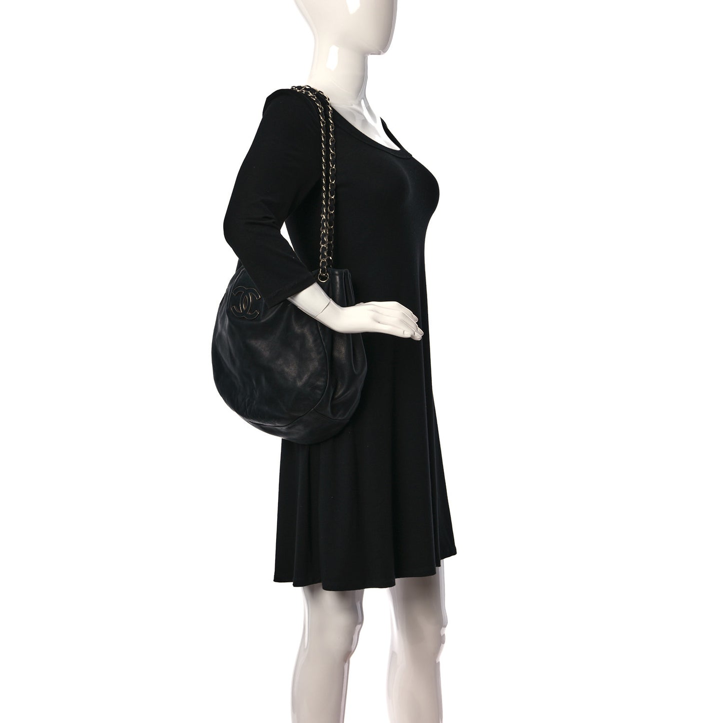 Lambskin Sensual Hobo Black