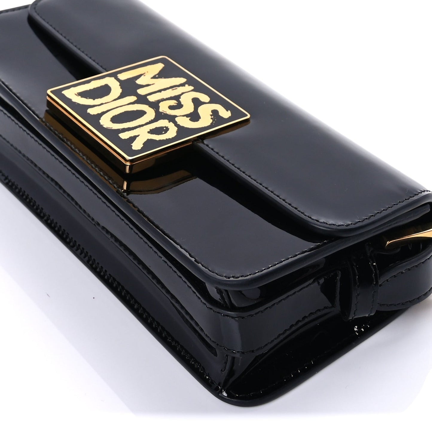 Patent Miss Dior Flap Black