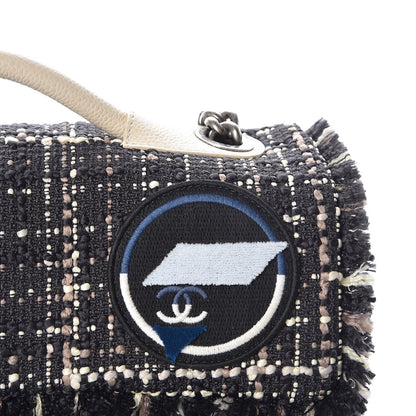 Chanel Tweed Trip Top Handle Flap Black 10 of 10