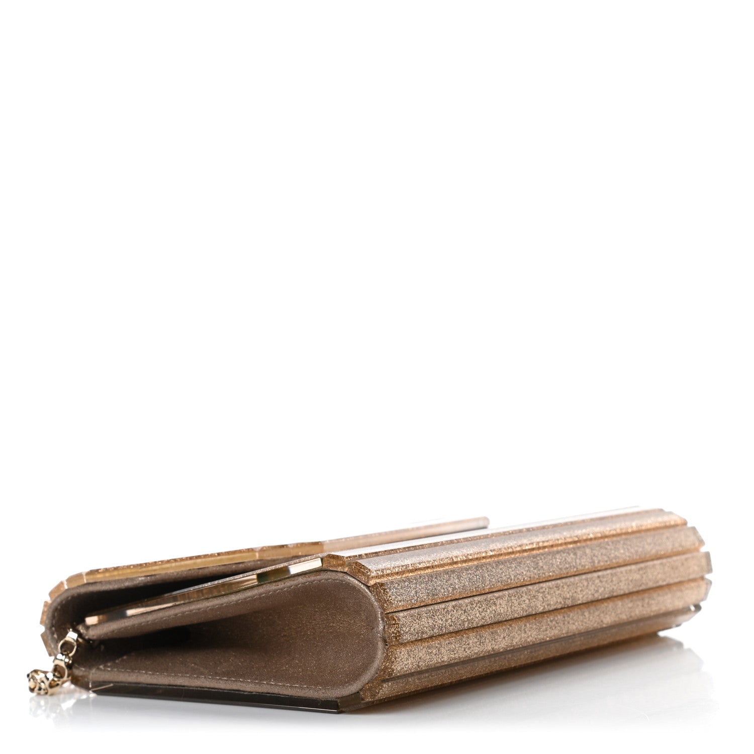 Jimmy Choo Acrylic Glitter Candy Clutch Gold 3 of 4