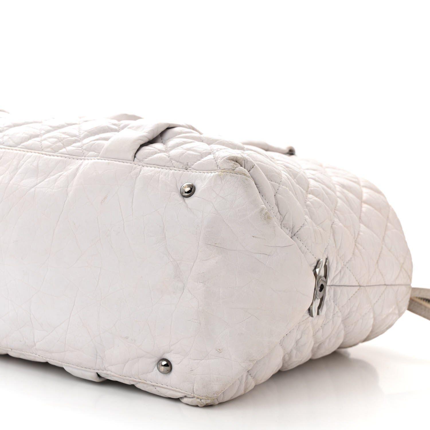 Chanel Distressed Lambskin Vintage Ligne Lady Braid XL Tote Beige 10 of 17