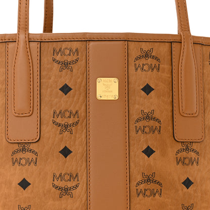 MCM Visetos Small Liz Reversible Shopper Tote Cognac 11 of 17