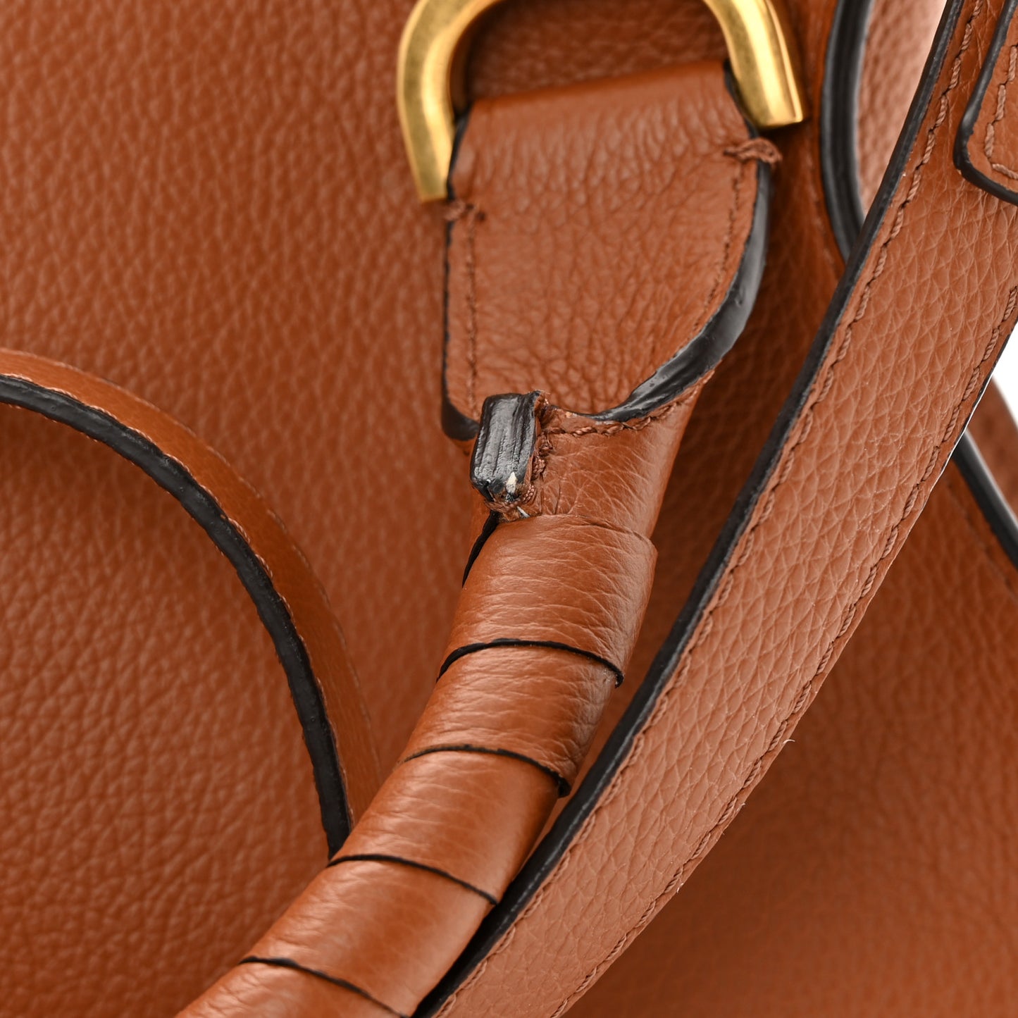 Calfskin Small Marcie Satchel Tan