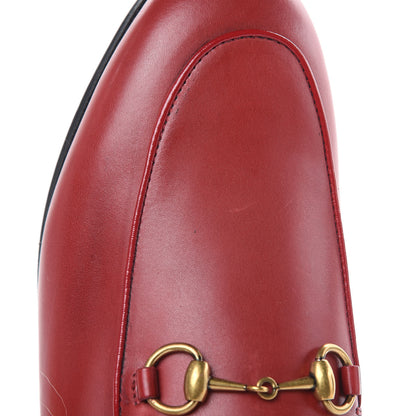 Gucci Betis Glamour Calfskin Fur Womens Princetown Slippers 37 Hibiscus Red Naturale 8 of 13