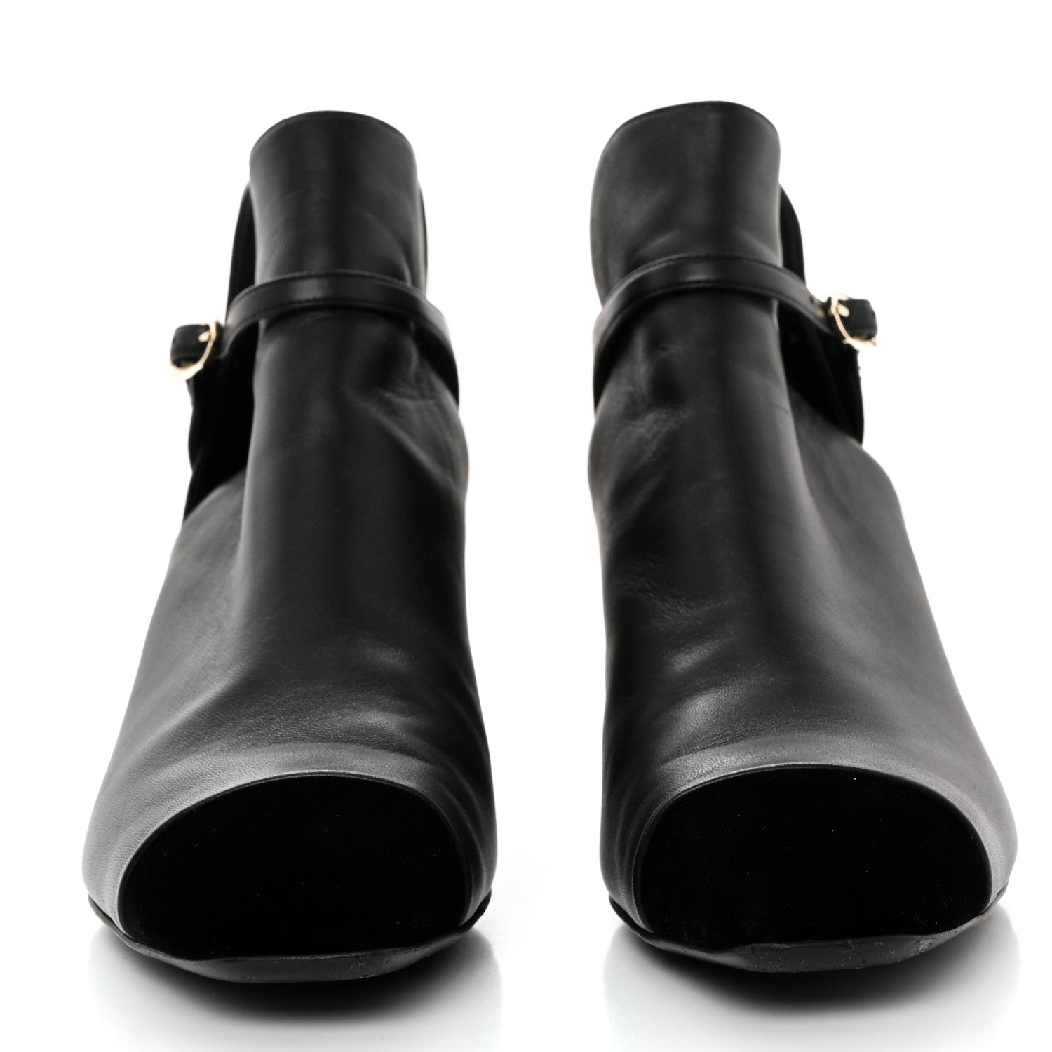 Chanel Lambskin Velvet Cap Toe Short Ankle Boots 38 Black 2 of 9