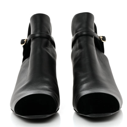 Chanel Lambskin Velvet Cap Toe Short Ankle Boots 38 Black 2 of 9