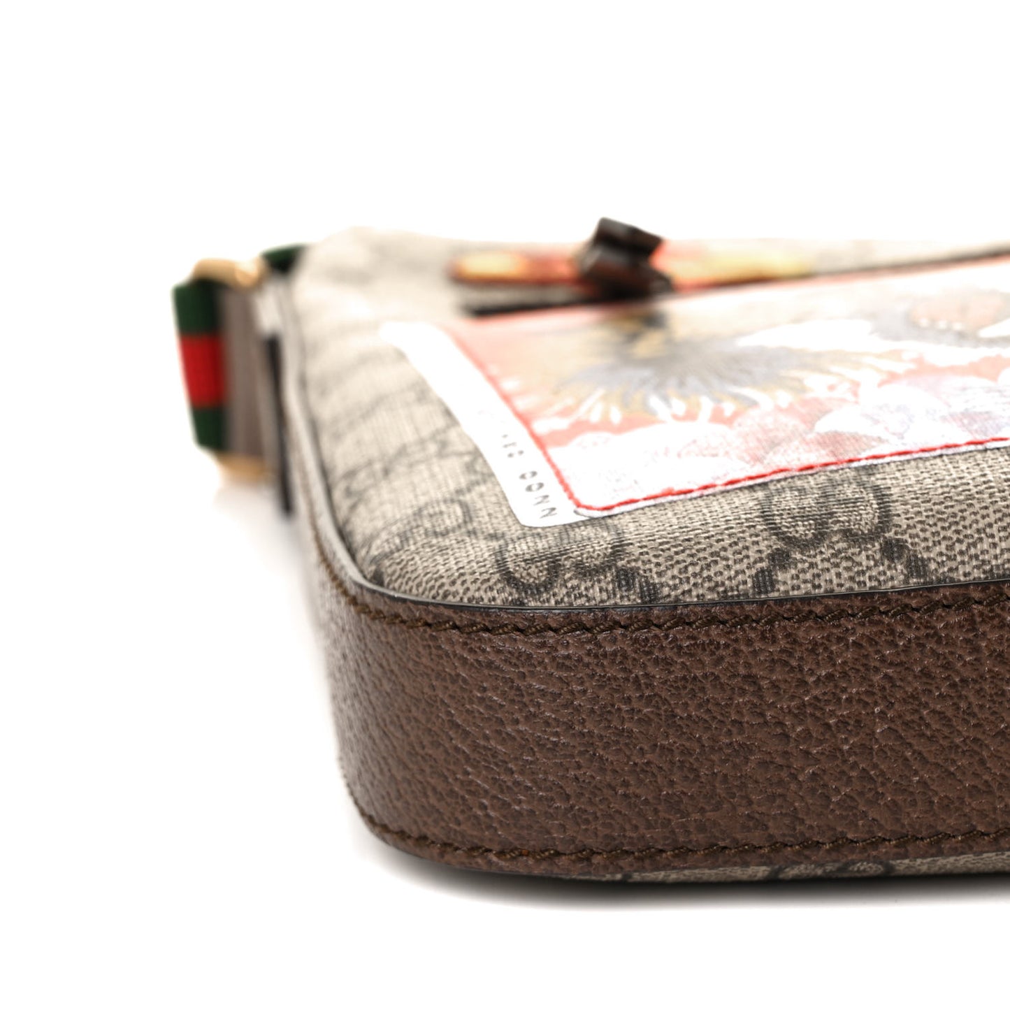 Soft GG Supreme Monogram Courrier Web Medium Flat Messenger Bag Beige New Acero Multicolor