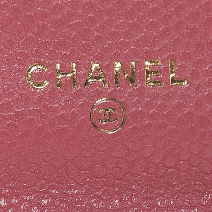 Chanel Caviar Quilted Flap Card Holder Pink 6 of 9