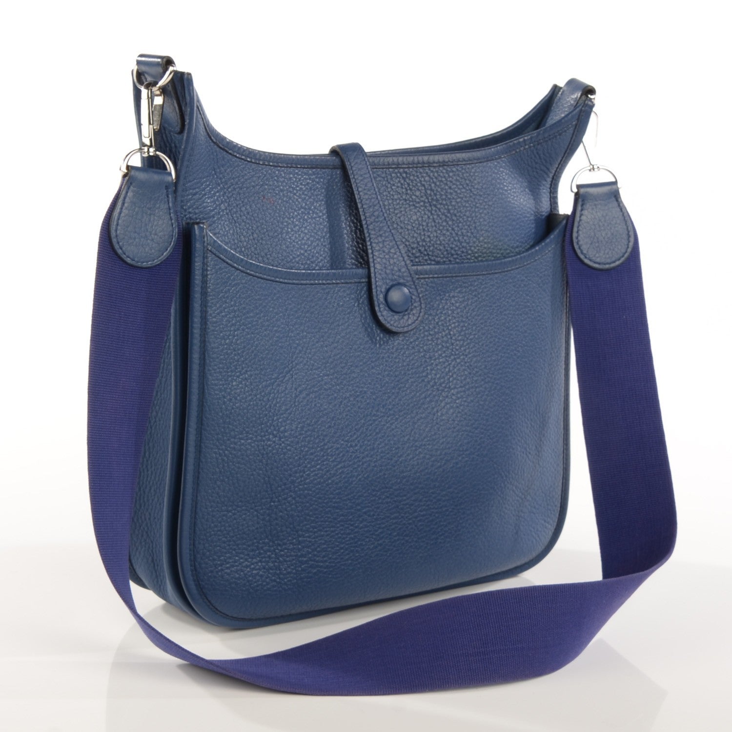 Hermes Taurillon Clemence Evelyne II PM Brighton Bleu 3 of 11