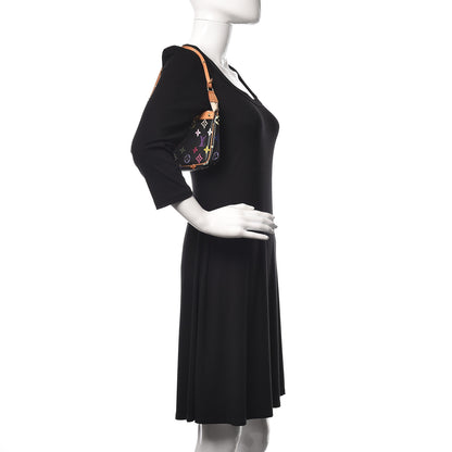 Louis Vuitton Monogram Multicolor Pochette Accessories Black 2 of 7