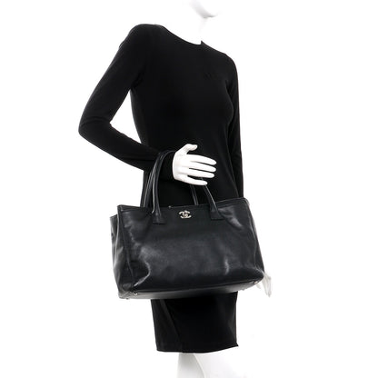 Chanel Calfskin Cerf Executive Shopper Tote Black 3 of 14