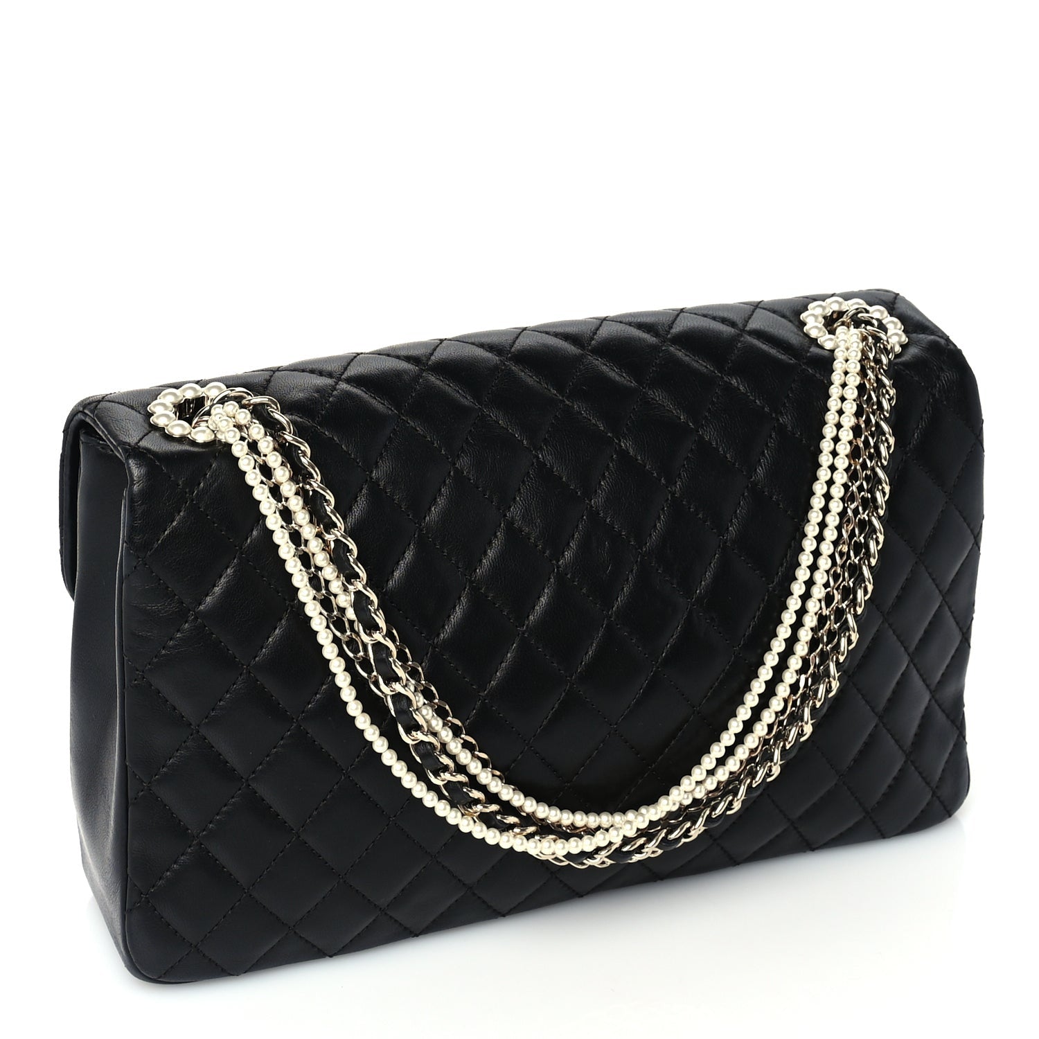 Chanel Lambskin Medium Westminster Pearl Flap  Black 3 of 10