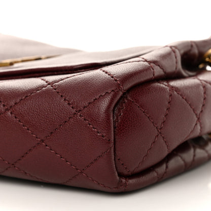 Saint Laurent Lambskin Quilted Monogram Mini Nolita Rouge Cabernet 10 of 14