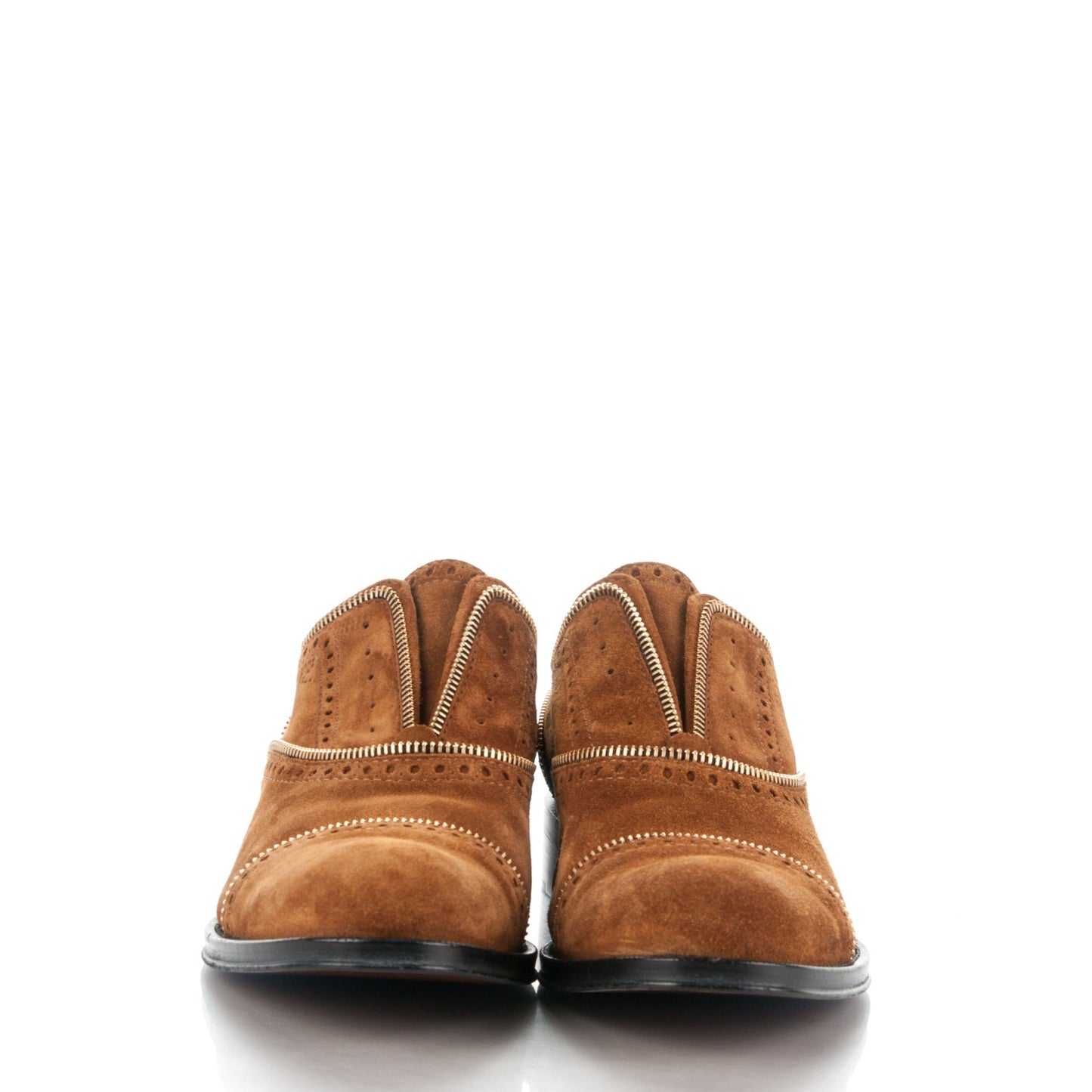 Suede Tomboy Richelieu Flats 41 Cognac