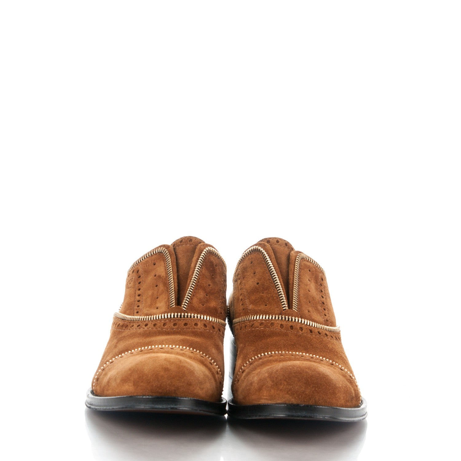 Louis Vuitton Suede Tomboy Richelieu Flats 41 Cognac 2 of 8