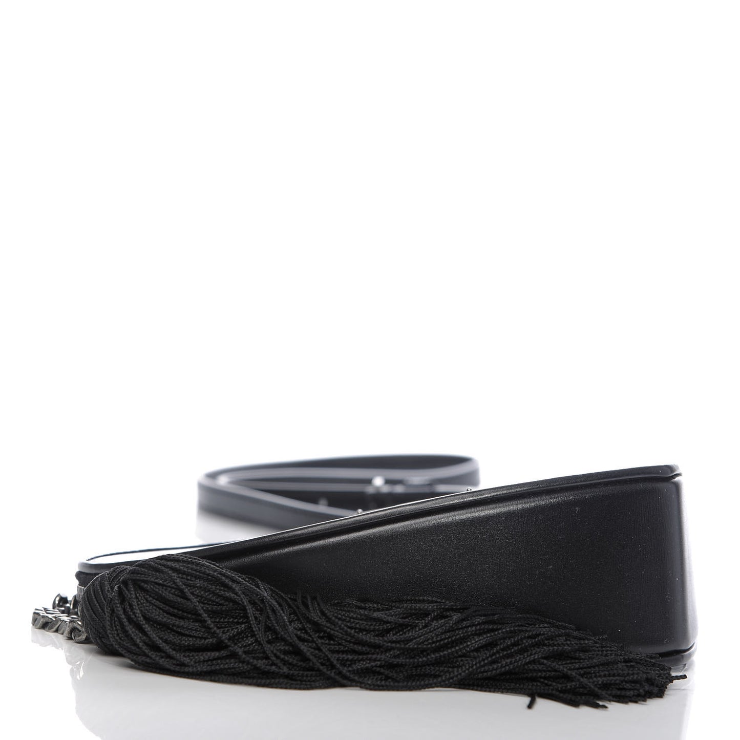 Calfskin Heart Monogram Crossbody Black