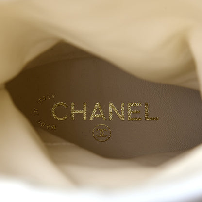 Chanel Shearling Chain Studded CC High Boot 37 Black 9 of 11