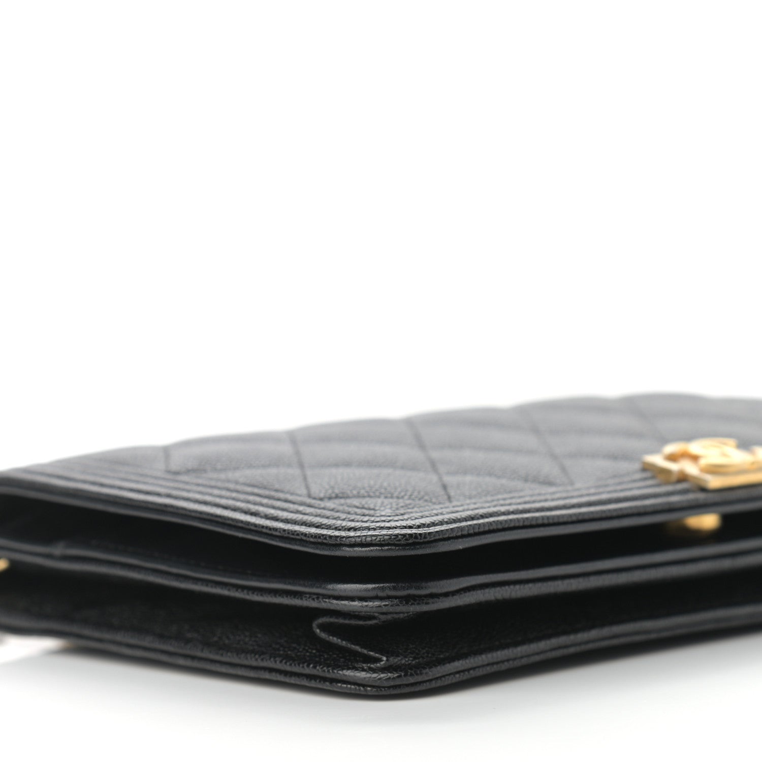 Chanel Caviar Quilted Boy Wallet On Chain WOC Black 8 of 11