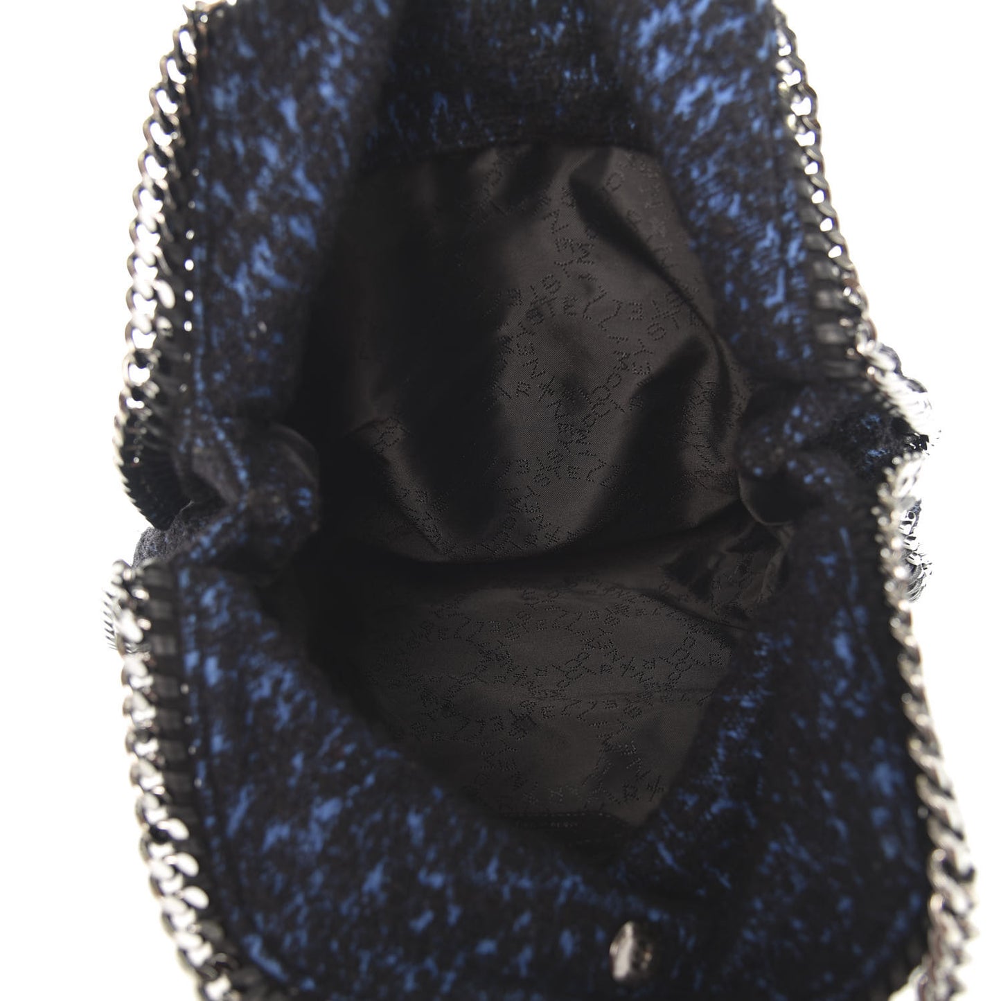 Tweed Small Falabella Fold Over Tote Royal Blue