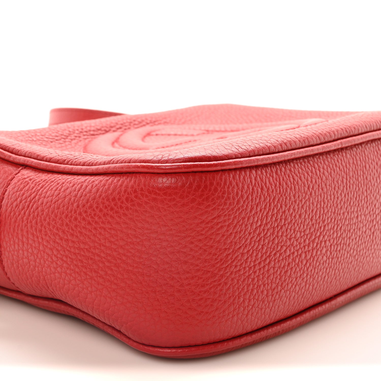 Gucci Pebbled Calfskin Small Soho Disco Bag Vibrant Red 9 of 10