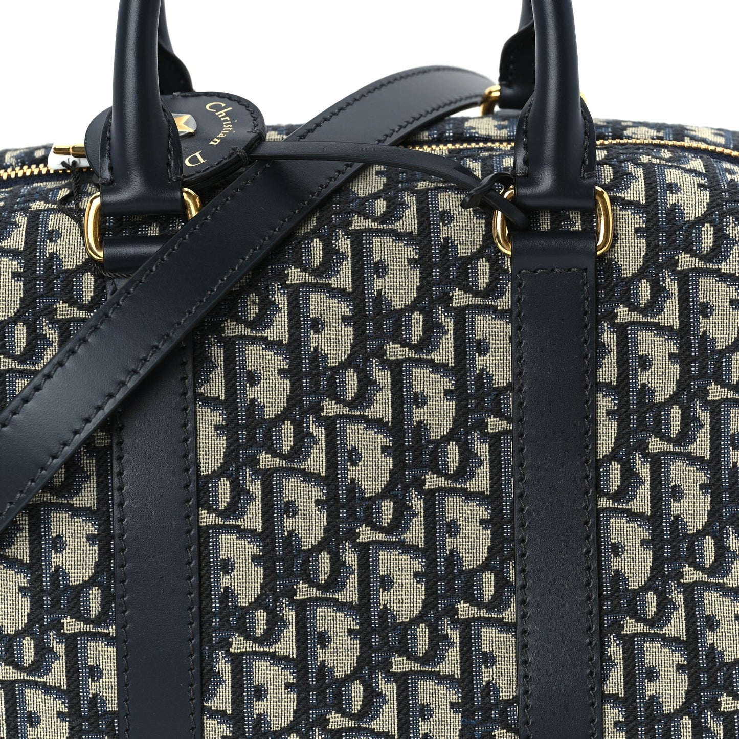 Oblique Calfskin Groove 25 Bag Blue