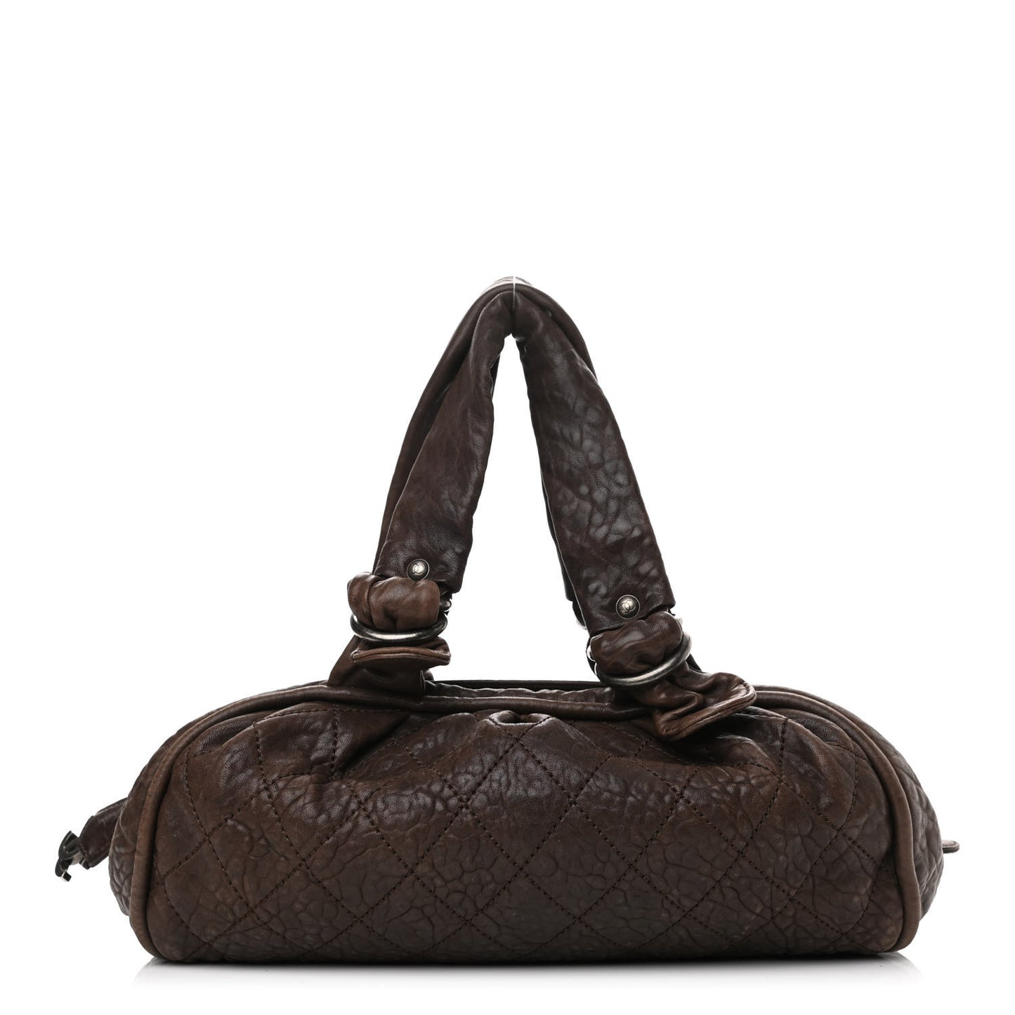 Distressed Lambskin Le Marais Bowler Brown