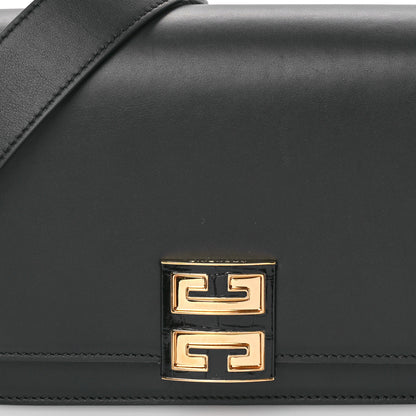 Givenchy Calfskin Crocodile Embossed 4G Medium Crossbody Bag Black 8 of 10